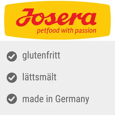 Josera petfood with passion. Glutenfritt, lättsmält, made in Germany.