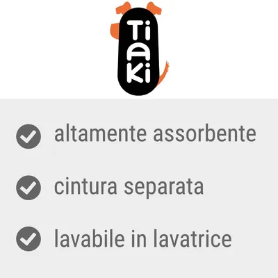 Tiaki, altamente assorbente, cintura separata, lavabile in lavatrice
