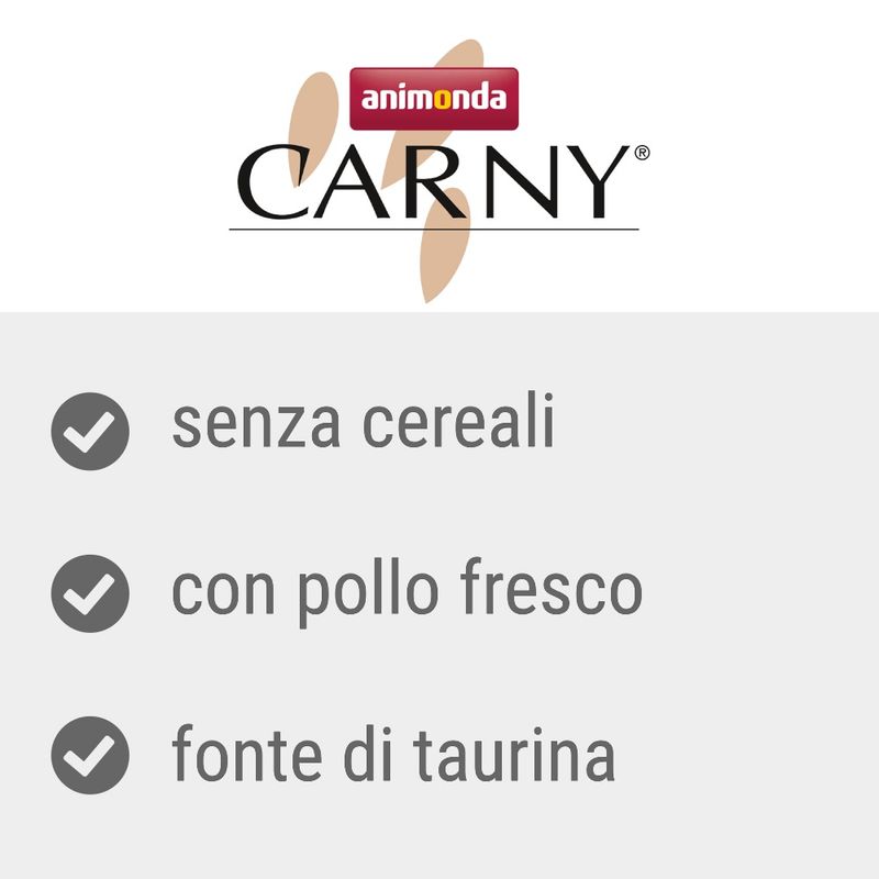 animonda Carny: senza cereali, con pollo fresco, fonte di taurina