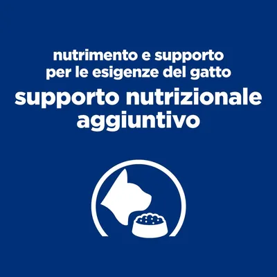 nutrimento e supporto per le esigenze del gatto, supporto nutrizionale aggiuntivo