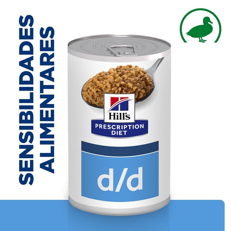 Hill's Prescription Diet d/d Food Sensitivities com pato latas para cães
