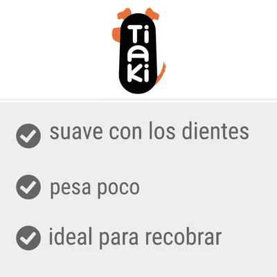Tiaki. Suave con los dientes, pesa poco, ideal para recobrar.