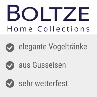 Boltze Home Collections. Adăpătoare elegantă pentru păsări, din fontă, foarte rezistentă la intemperii.