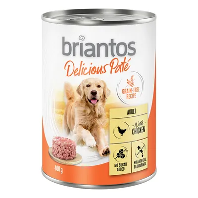 Briantos Delicious Paté, беззерновой рецепт, для взрослых, белое куриное мясо, 400 г. Без добавления сахара, без искусственных ароматизаторов.