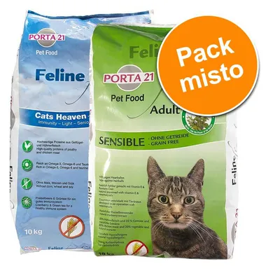 Porta 21 ração sem cereais para gatos - pack misto