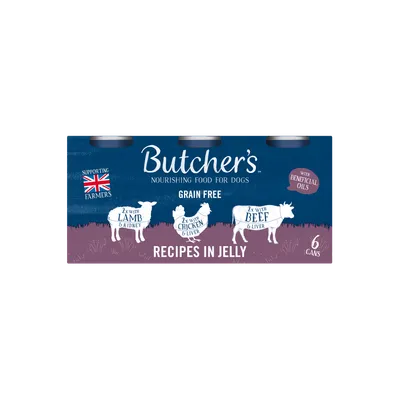 Butcher's Grain Free Recipes in Jelly 6 x 400g - Mixed Pack Butcher's Grain Free Recipes in Jelly 6 x 400g - Mixed Pack