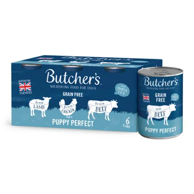 Butcher's Grain Free Puppy Perfect 6 x 400g - Mixed Pack Butcher's Grain Free Puppy Perfect 6 x 400g - Mixed Pack