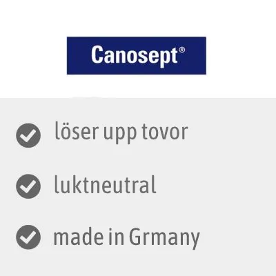 Canosept. löser upp tovor, luktneutral, made in Grmany