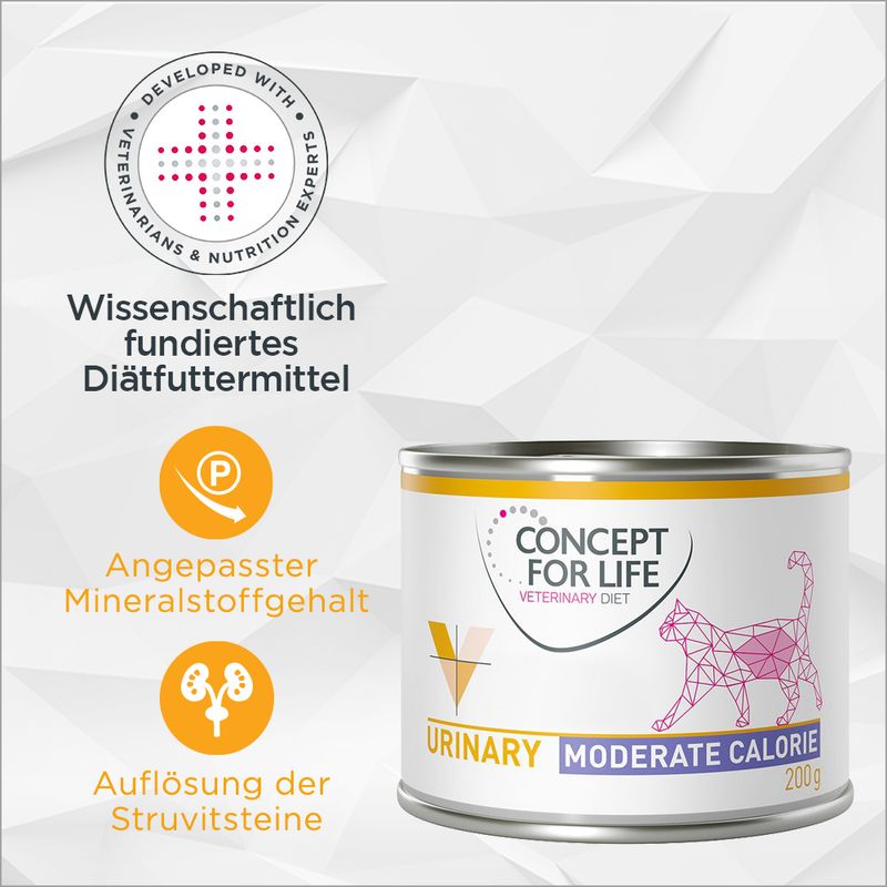 Concept for Life Veterinary Diet Urinary Moderate Calorie Huhn