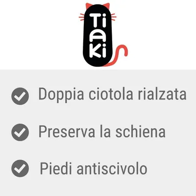 Tiaki. Doppia ciotola rialzata, preserva la schiena, piedi antiscivolo.