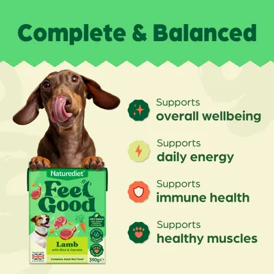 Naturediet Feel Good Adult - Lamb - 18 x 390g Naturediet Feel Good Adult - Lamb - 18 x 390g