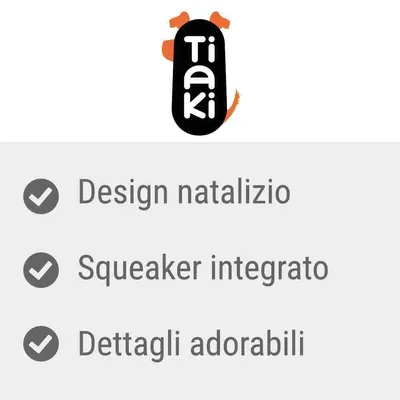 Tiaki. Design natalizio, squeak integrato, dettagli adorabili.