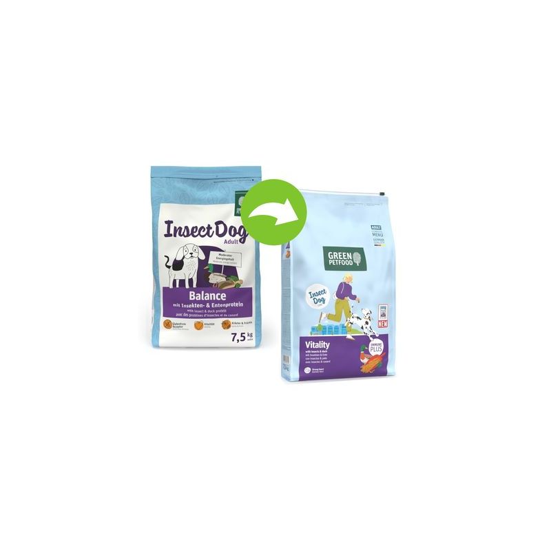Green Petfood Vitality met insecten & Eend