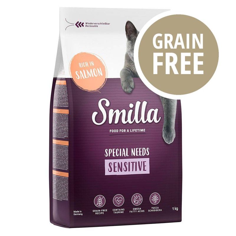 Smilla Adult Sensitive Senza cereali Salmone Crocchette per gatti