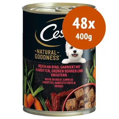 Cesar Natural Goodness 48 x 400 g Alimento umido per cani