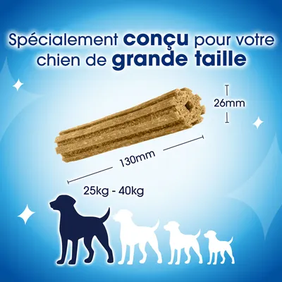 PURINA Dentalife Bâtonnets à mâcher pour chien de grande taille (25-40 kg) PURINA Dentalife Bâtonnets à mâcher pour chien de grande taille (25-40 kg)