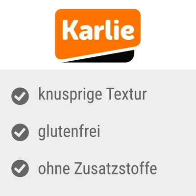 Karlie. Knusprige Textur, glutenfrei, ohne Zusatzstoffe.