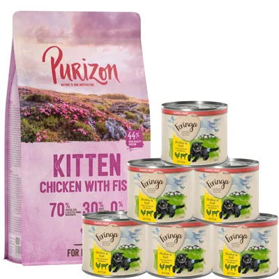 Lot mixte spécial chaton : Purizon 400 g + Feringa 6 x 200 g