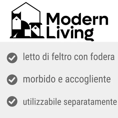 Modern Living. letto di feltro con fodera, morbido e accogliente, utilizzabile separatamente.