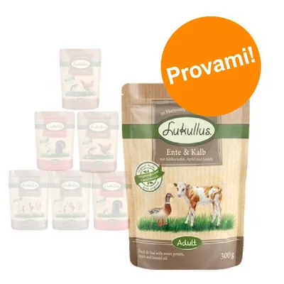 Lukullus Adult in buste Pacco misto 6 x 300 g Alimento umido per cane
