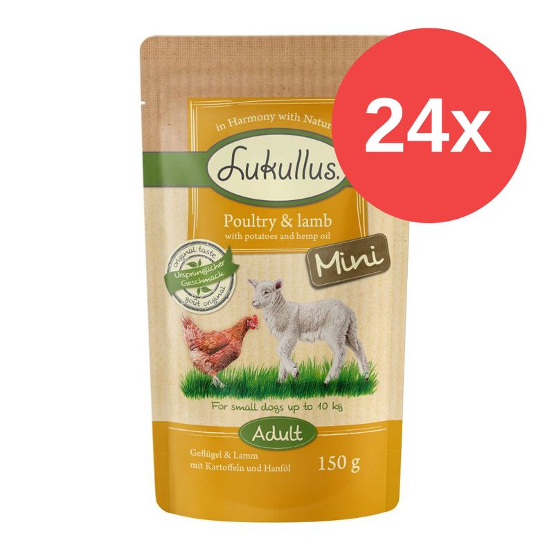 Lukullus Mini sin cereales 24 x 150 g - Pack Ahorro
