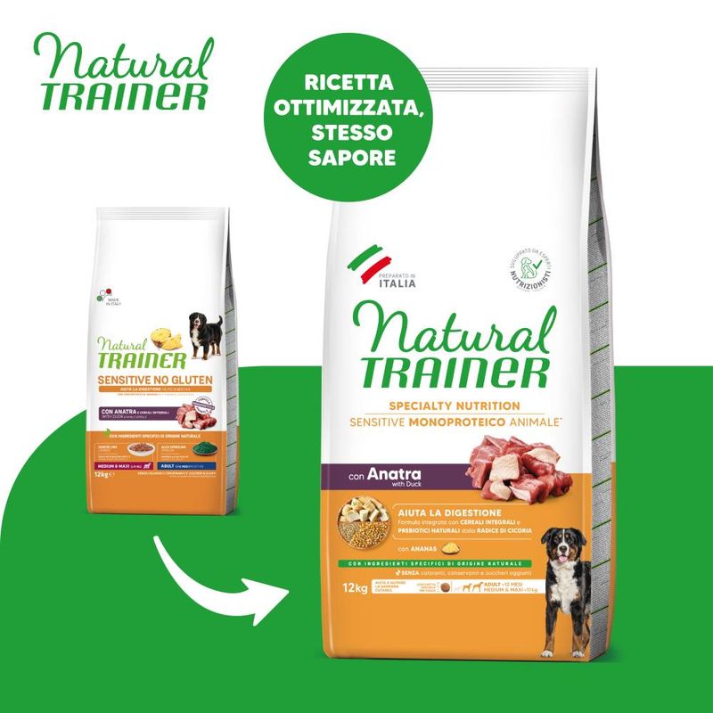 Natural Trainer Sensitive Adult Medium & Maxi con Anatra