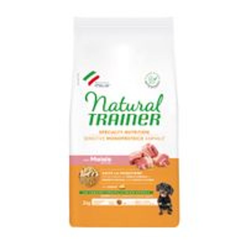Natural Trainer Sensitive No Gluten Adult Small Enkelvoudig Eiwit met Varkensvlees