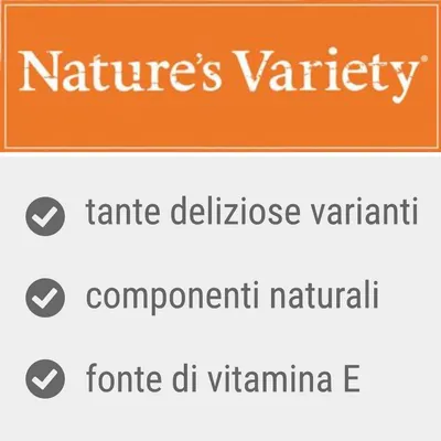Nature's Variety, tante deliziose varianti, componenti naturali, fonte di vitamina E