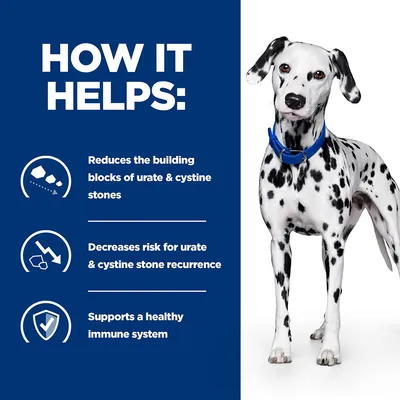 How it helps: reduces the building blocks of urate and cystine stones, decreases risk for urate and cystine stone recurrence, supports a healthy immune system.