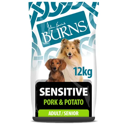 John Burns Sensitive Pork & Potato, Adult/Senior, 12 кг. Корм для собак с чувствительным пищеварением.