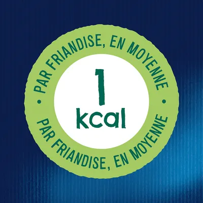 1 kcal par friandise, en moyenne