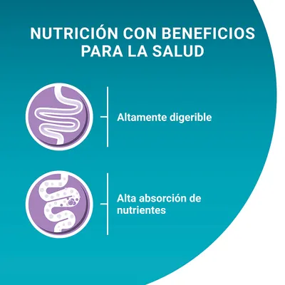 NUTRICIÓN CON BENEFICIOS PARA LA SALUD: Altamente digerible, alta absorción de nutrientes.