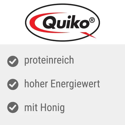 Quiko. Proteinreich, hoher Energiewert, mit Honig.