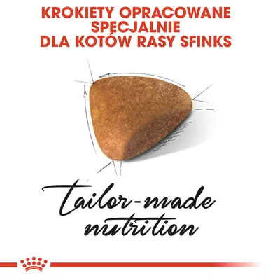 KROKIETY OPRACOWANE SPECJALNIE DLA KOTÓW RASY SFINKS, tailor-made nutrition. Zdjęcie pojedynczego krokieta.