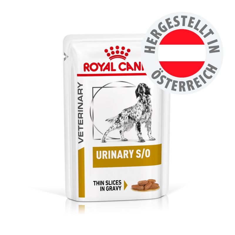 Royal Canin Veterinary Canine Urinary S/O in Soße