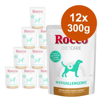 Rocco Diet Care Hypoallergenic, Pferd mit Süßkartoffel, Single Source of Animal Protein, Packung: 12x300g.