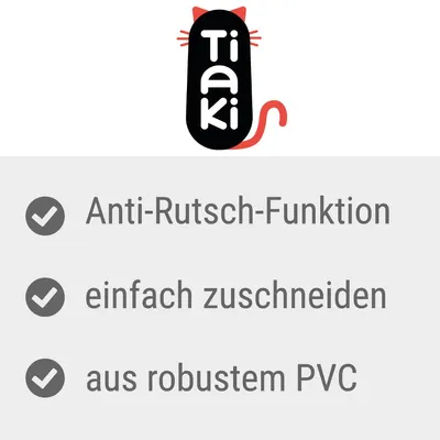 Tiaki. Anti-Rutsch-Funktion, einfach zuschneiden, aus robustem PVC.