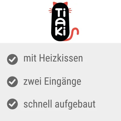 Tiaki. Mit Heizkissen, zwei Eingänge, schnell aufgebaut.