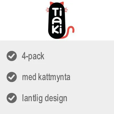 Tiaki. 4-pack, med kattmynta, lantlig design.