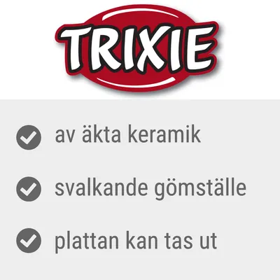 TRIXIE. av äkta keramik, svalkande gömställe, plattan kan tas ut.