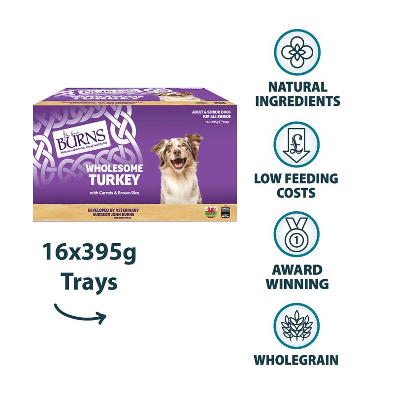 Burns natvoer voor honden 16 x 395 g