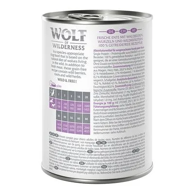 Sparpack Wolf of Wilderness Adult - Single Protein 12 x 400 g