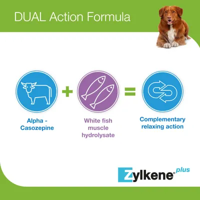 Zylkene Plus Calming Supplement 225mg for Medium Dogs 10 - 30 kg - 30 Capsules Zylkene Plus Calming Supplement 225mg for Medium Dogs 10 - 30 kg - 30 Capsules