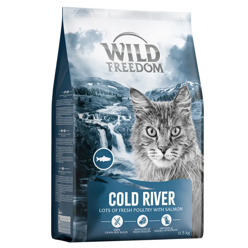 Wild Freedom Adult Cold River con salmón, receta sin cereales - 2 x 6,5 kg - Pack Ahorro