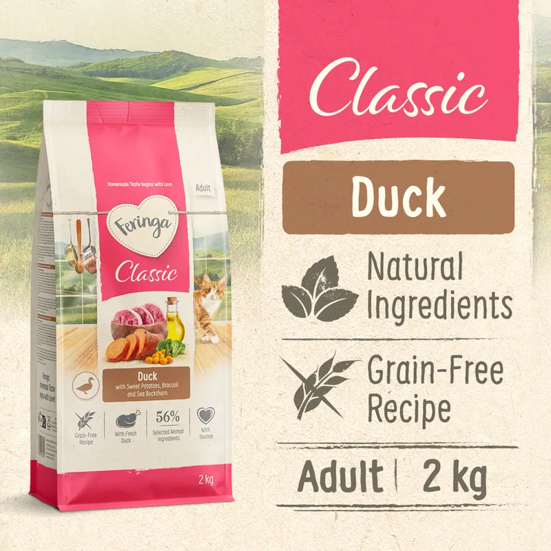 Feringa pienso para gatos - Pack Ahorro - NUEVO: Adult Classic pato 10 kg (5 x 2 kg)