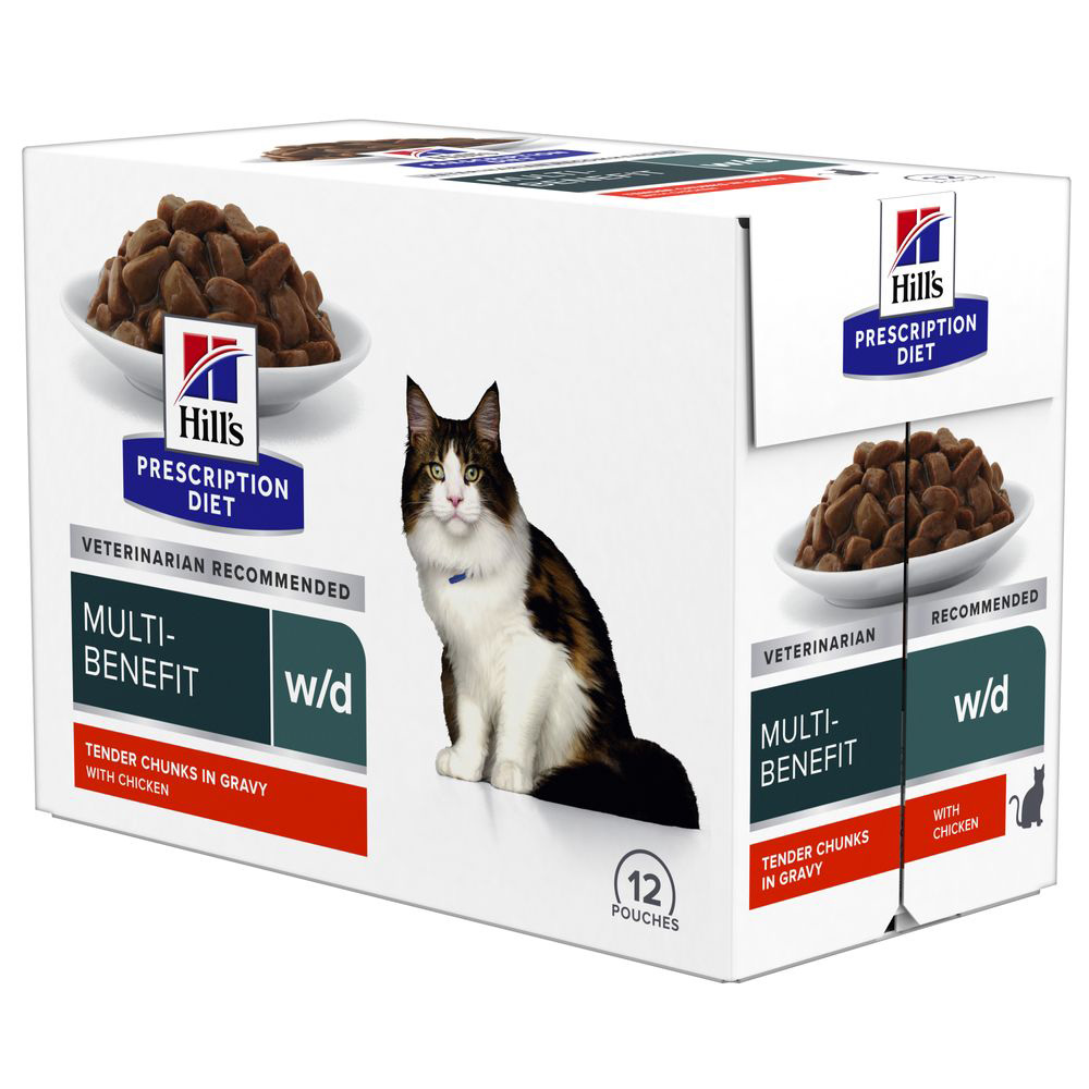 Hill's Prescription Diet w/d con Pollo umido per gatti - 12 x 85 g