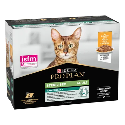 PURINA PRO PLAN Sterilised Adult Maintenance  - Chicken: 10 x 85g PURINA PRO PLAN Sterilised Adult Maintenance  - Chicken: 10 x 85g