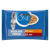 16 + 4 gratis! 20 x 85 g PURINA ONE - Sterilcat Huhn und Rind