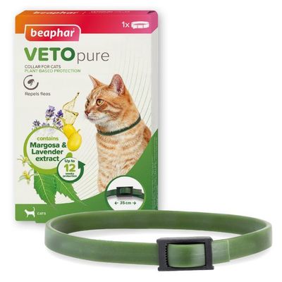 beaphar VETOpure Plant-Based Protection Flea Collar for Cats 35cm