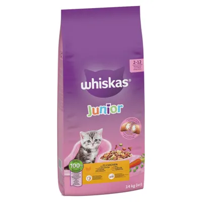 Whiskas 2 x 14 kg - junior s kuřecím masem
